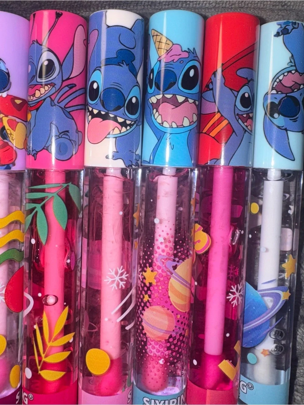 Disney Stitch SIYIPING Lip Gloss Set of 6 New No Box